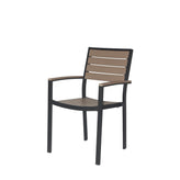 napa dining arm chair black gray