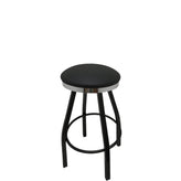 os slimline button top barstool with black swivel frame