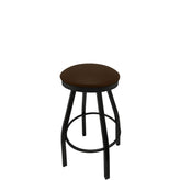 os slimline button top barstool with black swivel frame