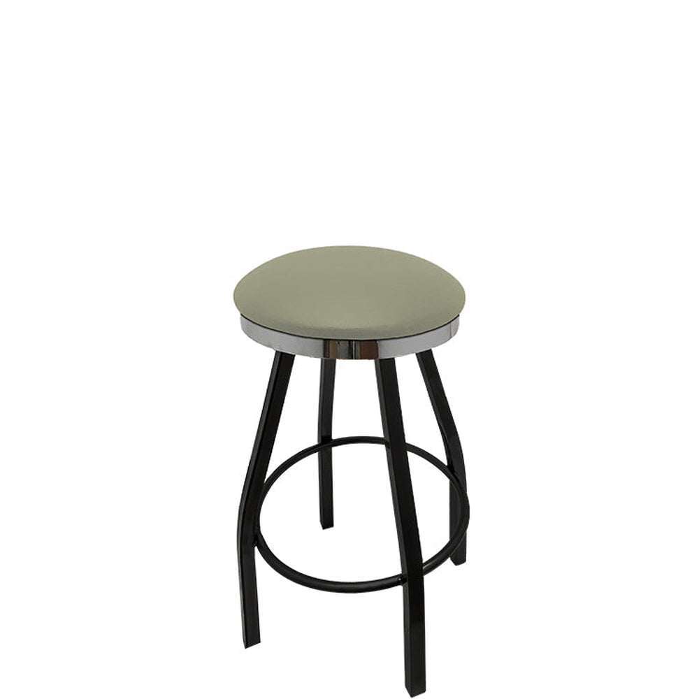 os slimline button top barstool with black swivel frame