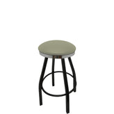 os slimline button top barstool with black swivel frame