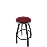 os slimline button top barstool with black swivel frame