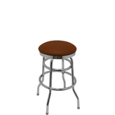 os slimline button top barstool with chrome swivel frame