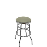 os slimline button top barstool with chrome swivel frame