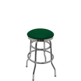 os slimline button top barstool with chrome swivel frame