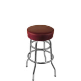 os standard button top barstool with chrome swivel frame