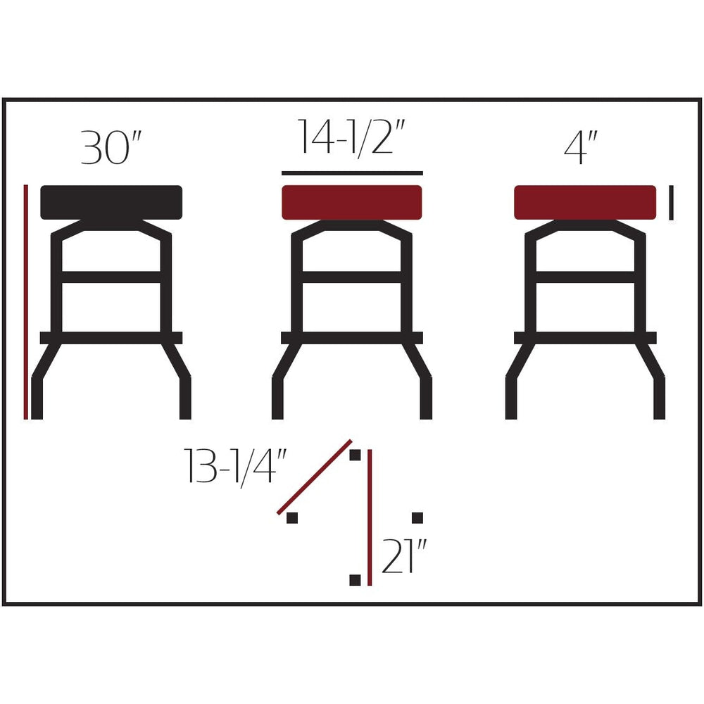 os standard button top barstool with chrome swivel frame