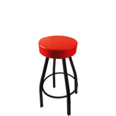 os standard button top barstool with black swivel frame