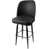 os standard bucket barstool with gloss black square swivel frame