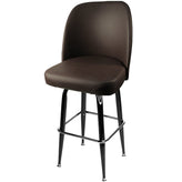 os standard bucket barstool with gloss black square swivel frame