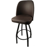 os standard bucket barstool with black swivel frame