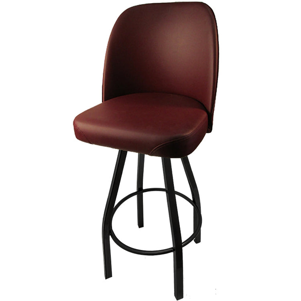 os standard bucket barstool with black swivel frame