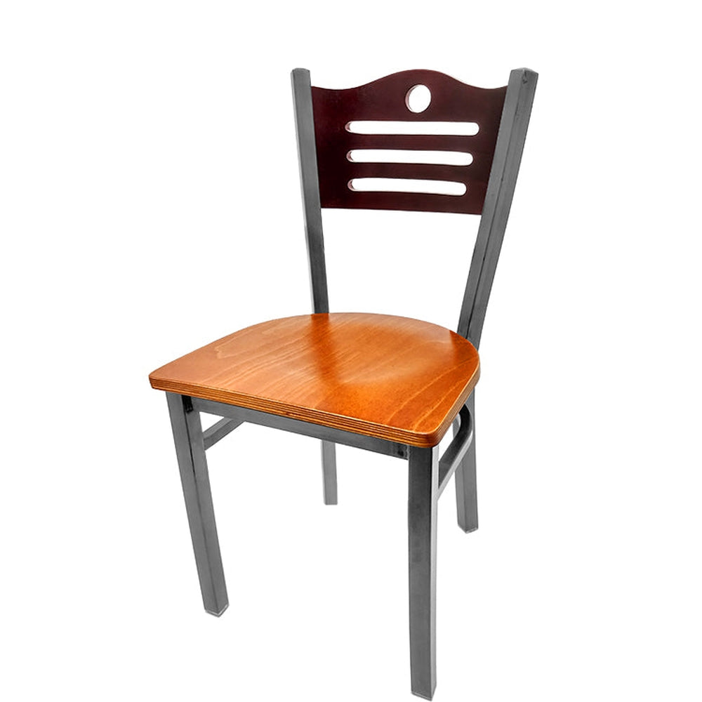 shoreline wood back chair with clear coat frame