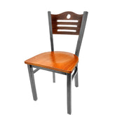 shoreline wood back chair with clear coat frame