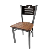 shoreline wood back chair with clear coat frame