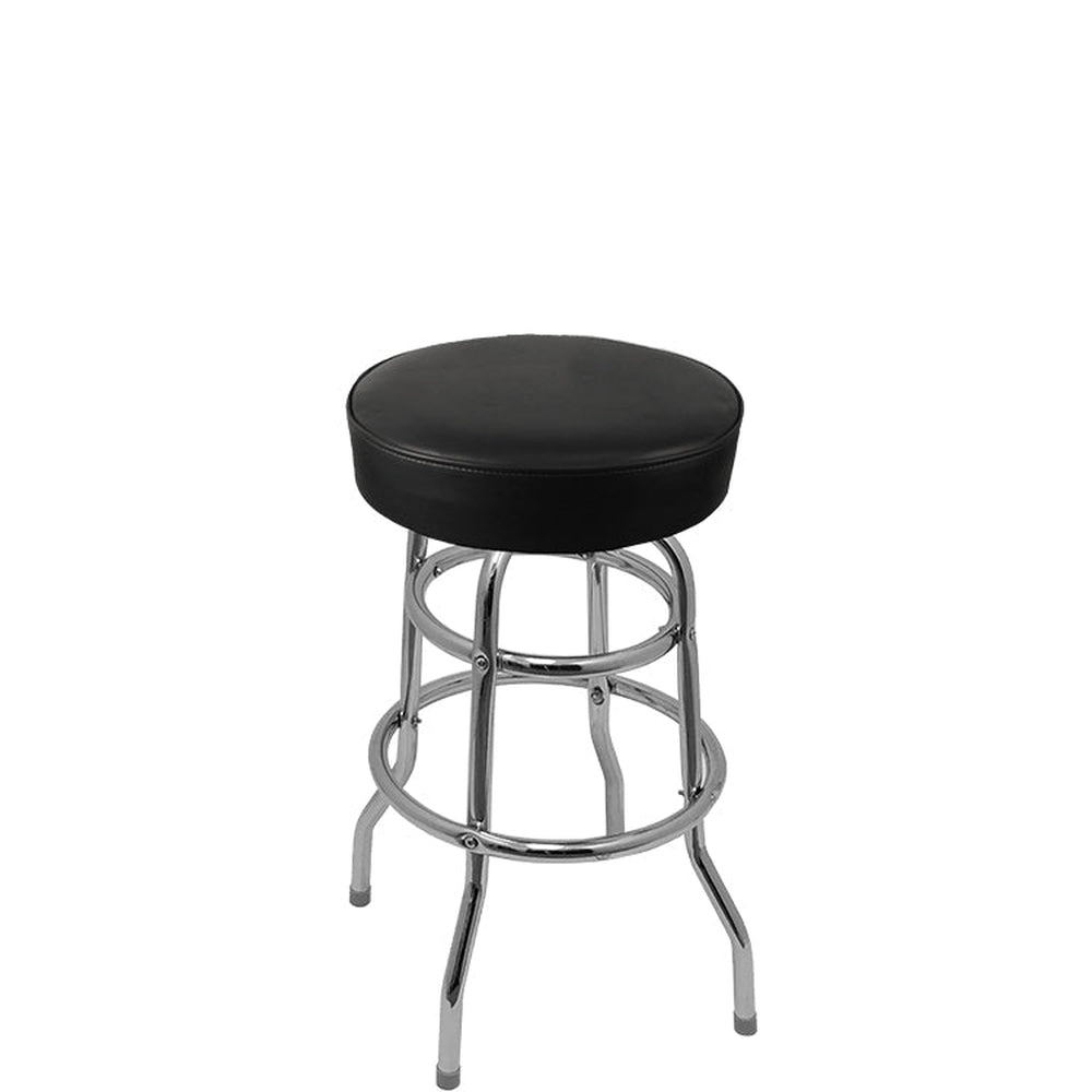 os xl button top barstool with chrome swivel frame