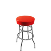 os xl button top barstool with chrome swivel frame