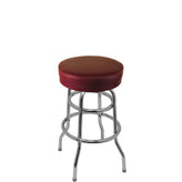 os xl button top barstool with chrome swivel frame