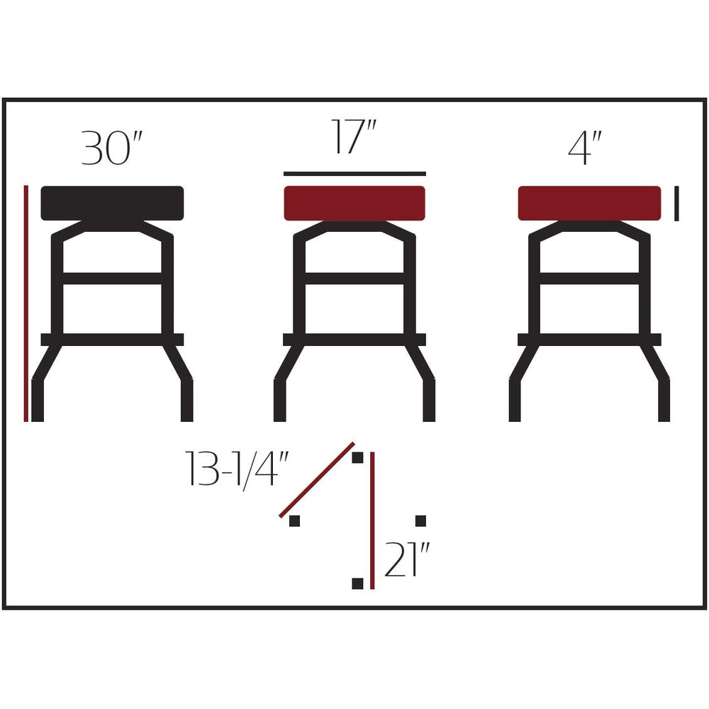 os xl button top barstool with chrome swivel frame