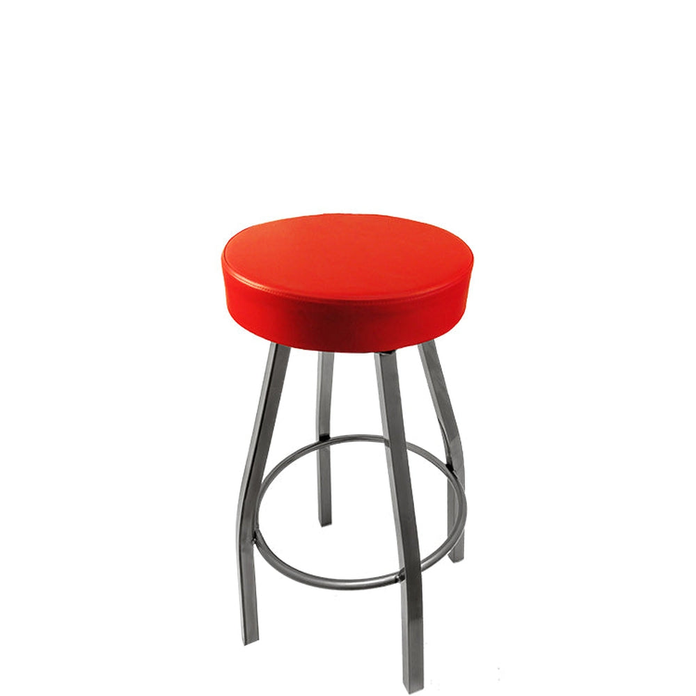 os xl button top barstool with clear coat swivel frame