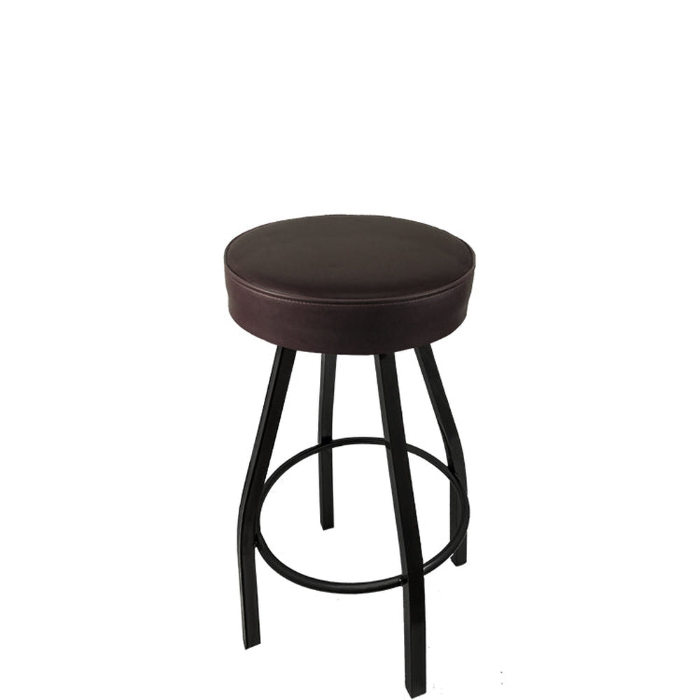 os xl button top barstool with black swivel frame