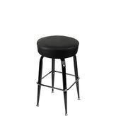 os xl button top barstool with gloss black swivel frame