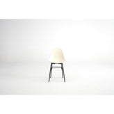 ta side chair with chrome plated er base and black seat