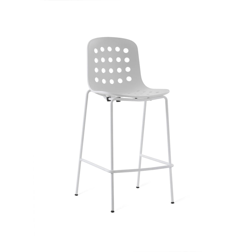 holi open shell counter stool black