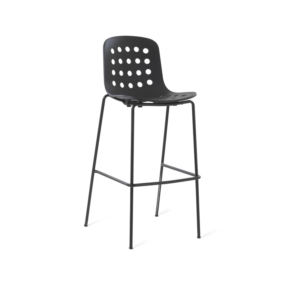 holi open shell barstool black