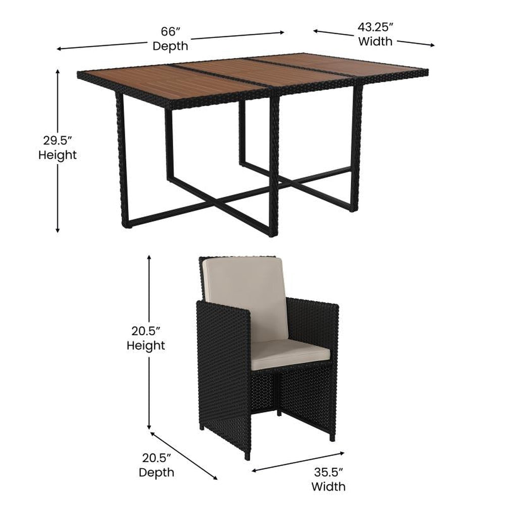 Peregrine 7 Piece Outdoor Patio Dining Set