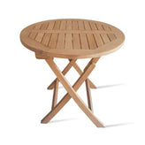 Pamela Teak Folding Round Dining Table