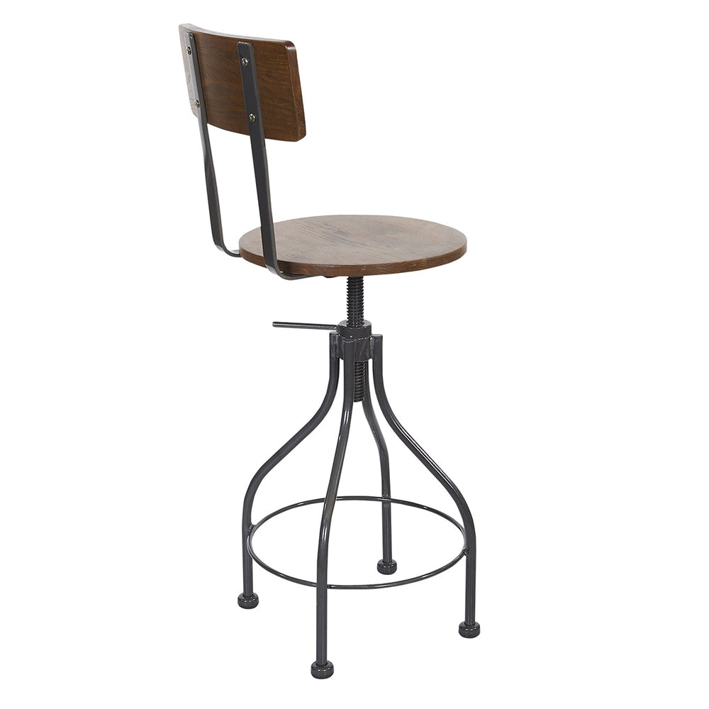 the screw barstool wood back