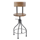 the screw barstool wood back