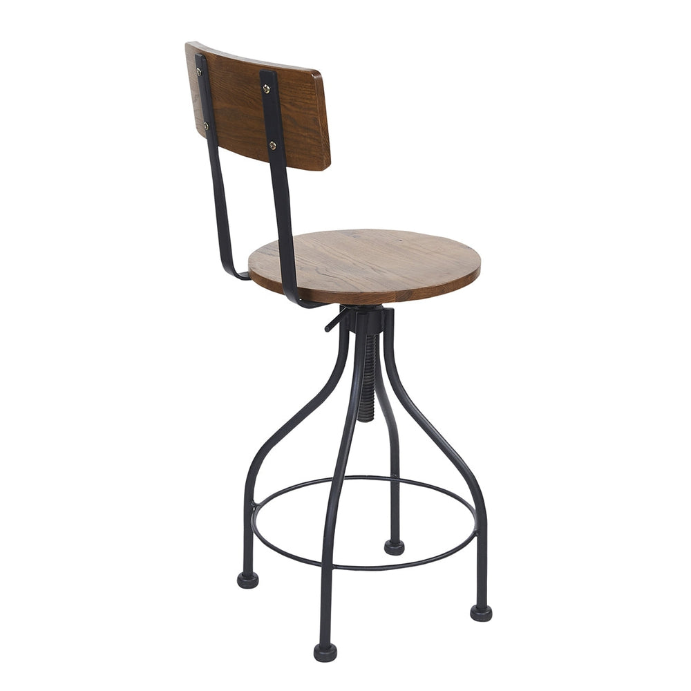 the screw barstool wood back