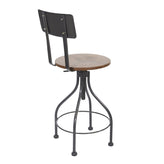 the screw barstool metal back