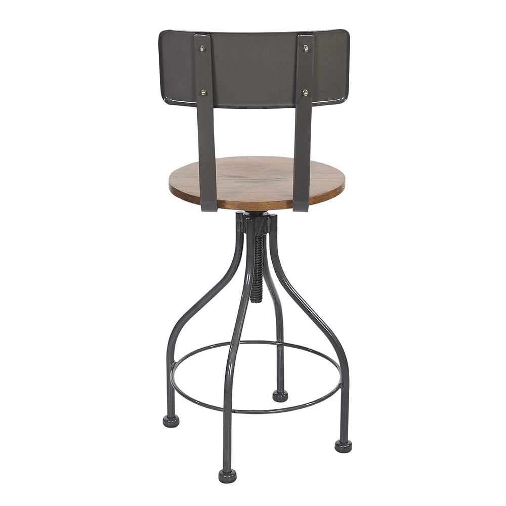 the screw barstool metal back