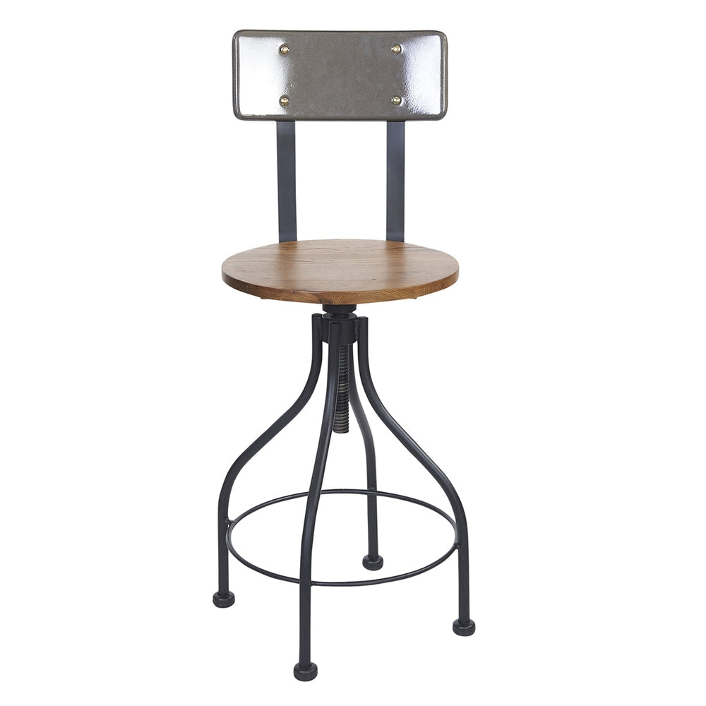 the screw barstool metal back