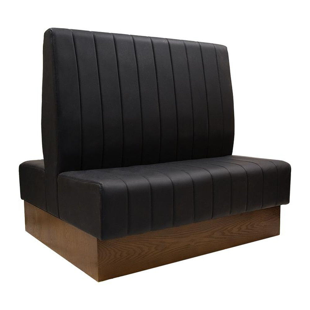 Vertical 8 Channel Black Upholstered Booths