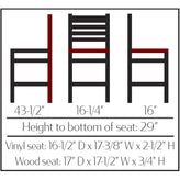 os ladderback barstool with solid wood frame