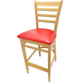 os ladderback barstool with solid wood frame