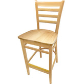 os ladderback barstool with solid wood frame