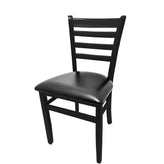 os ladderback chair with solid wood frame