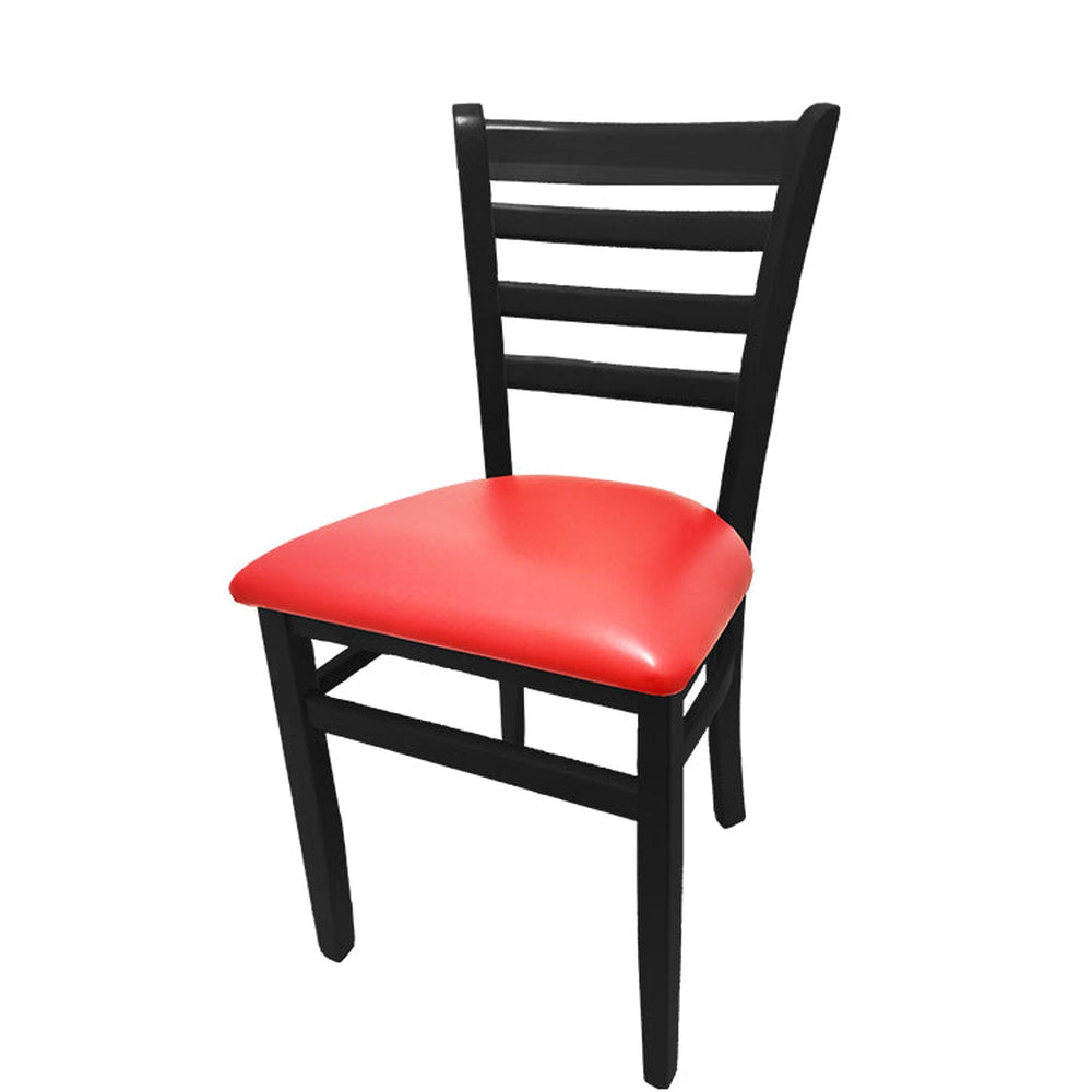 os ladderback chair with solid wood frame