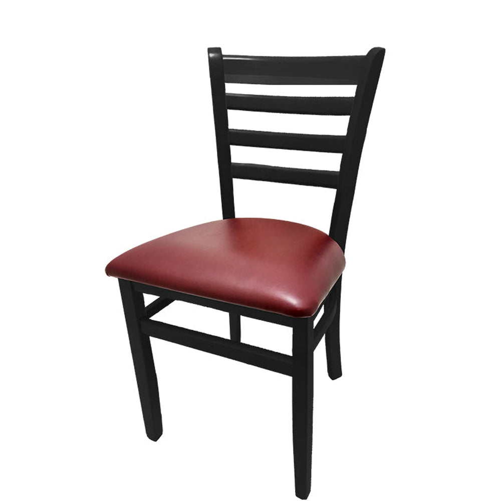 os ladderback chair with solid wood frame