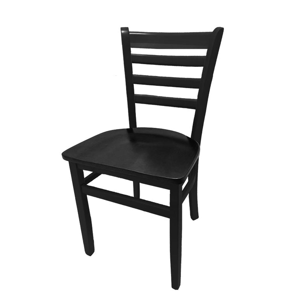 os ladderback chair with solid wood frame