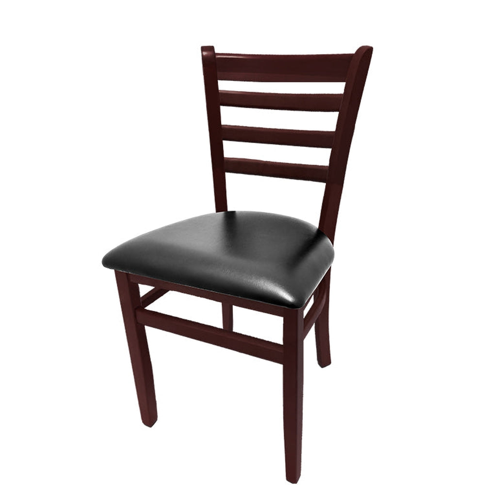 os ladderback chair with solid wood frame