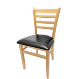 os ladderback chair with solid wood frame