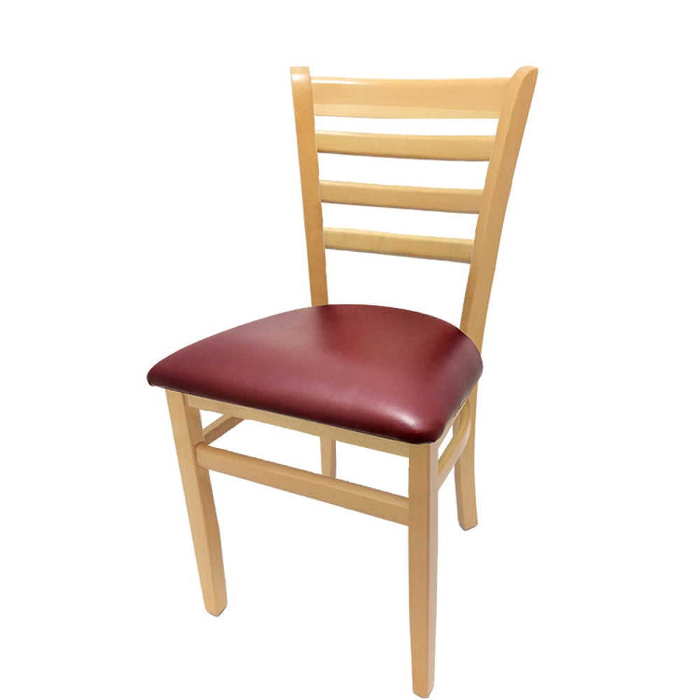 os ladderback chair with solid wood frame