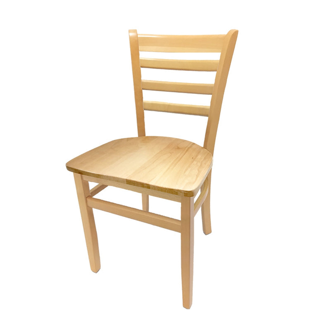 os ladderback chair with solid wood frame