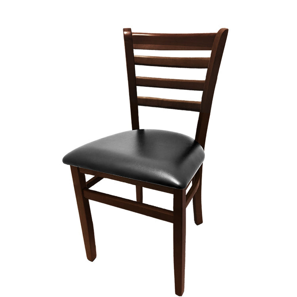 os ladderback chair with solid wood frame